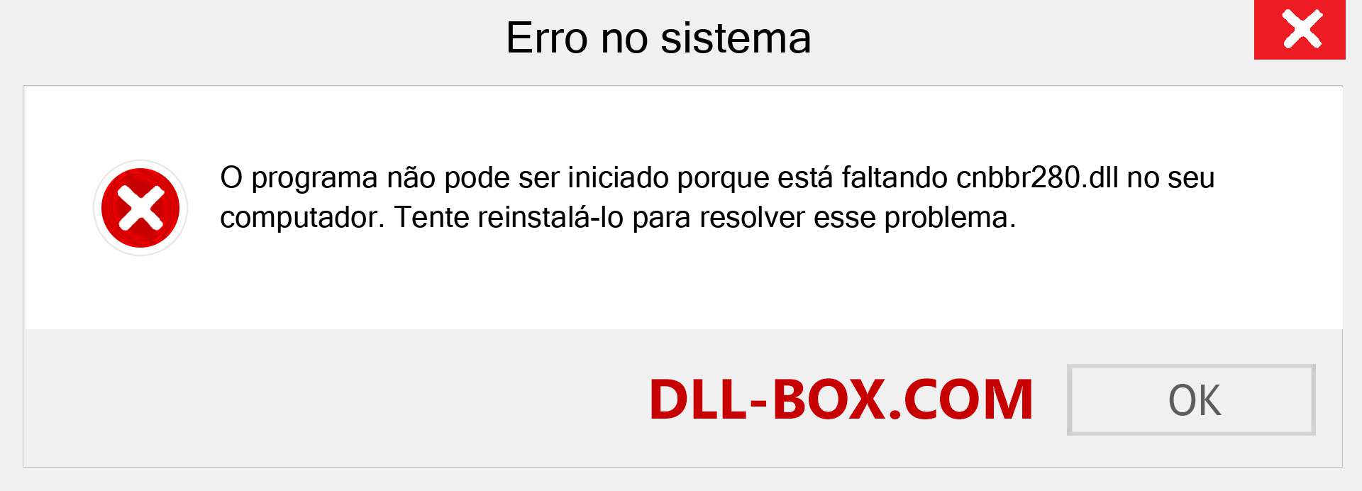 Arquivo cnbbr280.dll ausente ?. Download para Windows 7, 8, 10 - Correção de erro ausente cnbbr280 dll no Windows, fotos, imagens